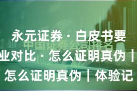永元证券 · 白皮书要点 · 行业对比 · 怎么证明真伪｜体验记