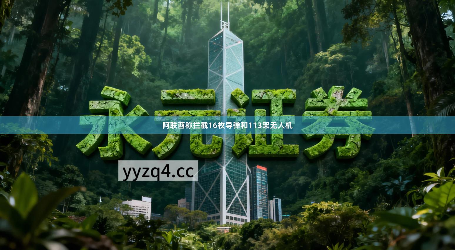 阿联酋称拦截16枚导弹和113架无人机